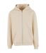 Mens Loose Full Zip Hoodie Sand Build Your Brand-1