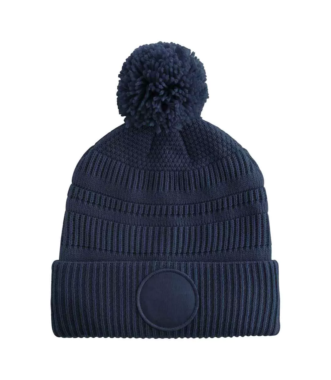 Bonnet Motif/style Écusson Homme Bleu Marine Français Beechfield-2