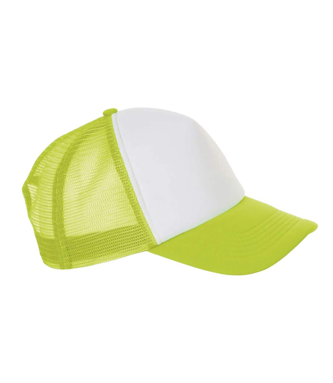 Casquette De Baseball Bubble Blanc Vert Néon SOLS-3