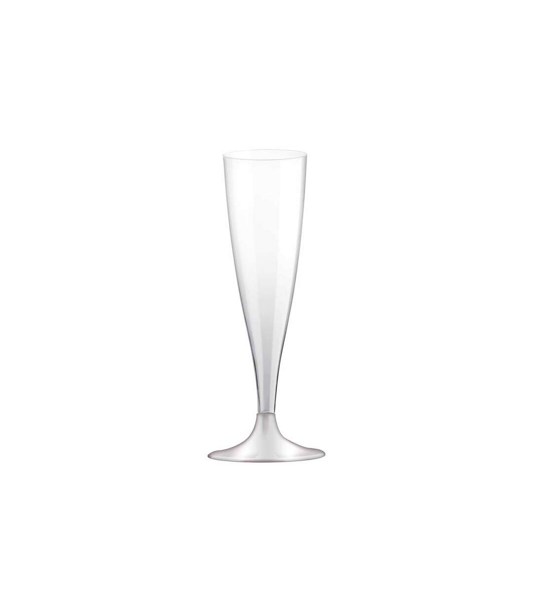 Lot de 6 Flûtes à Champagne Réutilisable Plastique 14cl Transparent-2