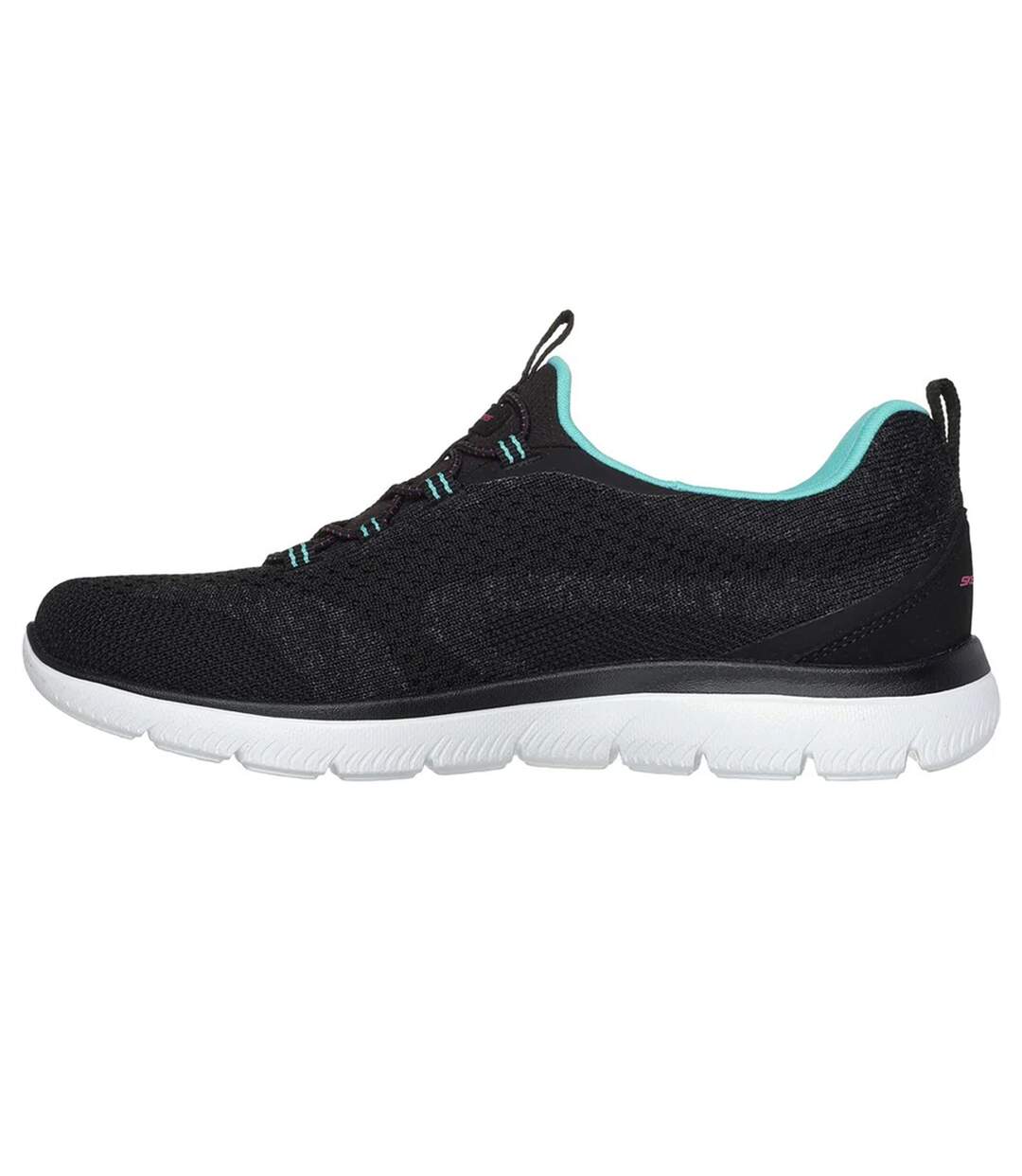 Womens/ladies summits new nature trainers black/blue Skechers-2