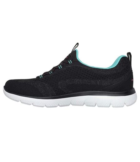 Womens/ladies summits new nature trainers black/blue Skechers