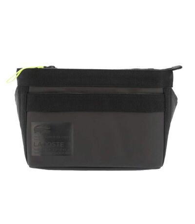 Printed Signature Water Repellent Crossbody Bag One Size Black Lacoste