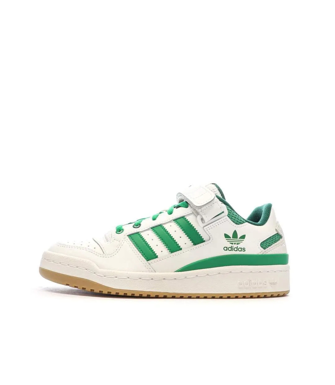 Baskets blanches/vertes homme adidas forum-1