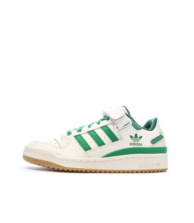 Baskets blanches/vertes homme adidas forum