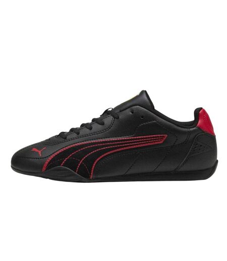 Mens Catch Ferrari Suede Trainers Black Red Puma