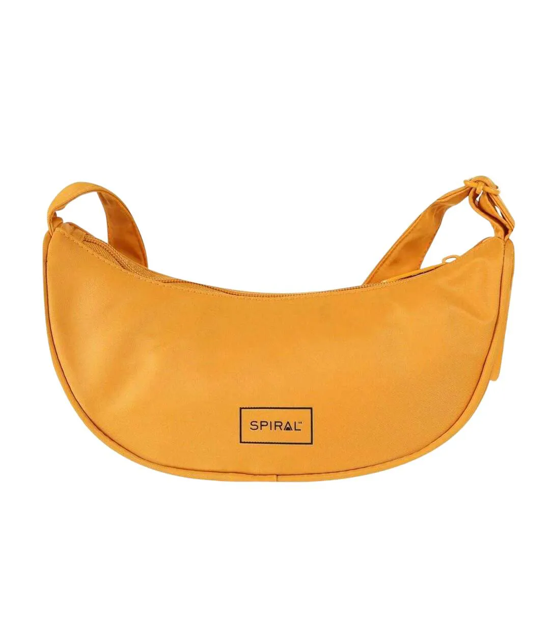 Cali Crescent Shaped Everyday Crossbody Bag One Size Mustard Spiral-2