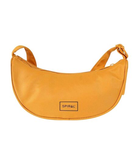 Cali Crescent Shaped Everyday Crossbody Bag One Size Mustard Spiral