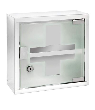 Armoire à pharmacie en Inox - L. 25 x l. 25 cm - Blanc