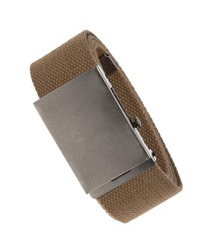Duke Mens Kingsize Edward Plain Webbing Belt (Khaki) - UTDC123
