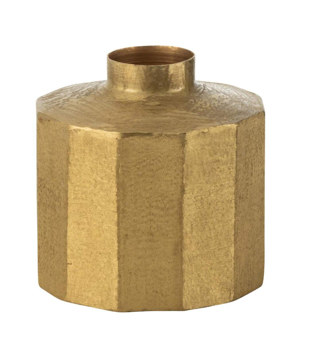 Vase Déco Octogone 28cm Or-1