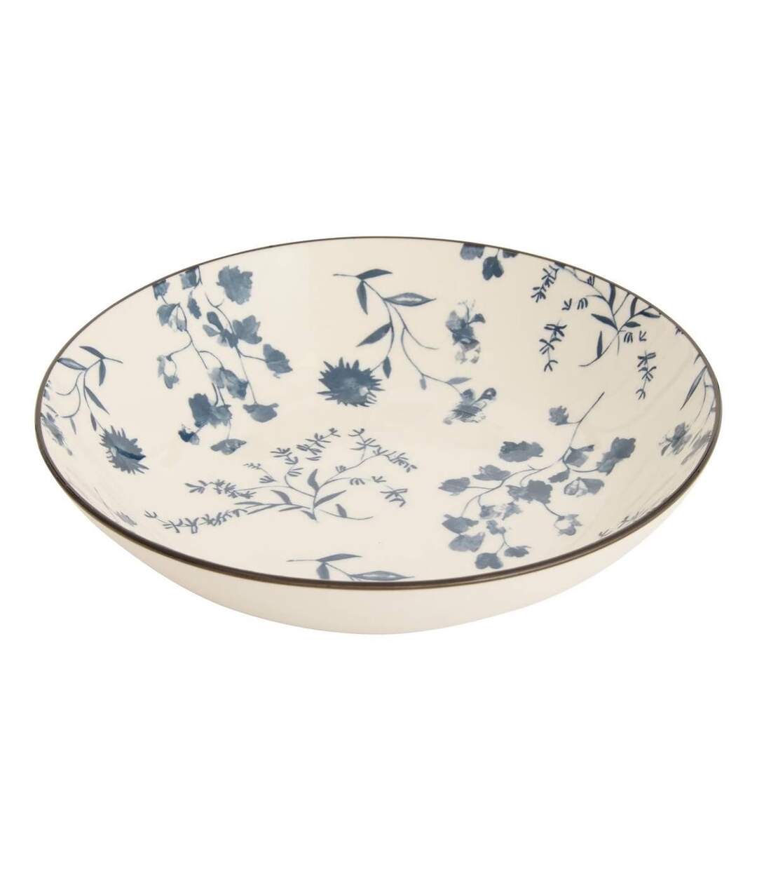 Lot de 6 Assiettes Creuses Umami Fleur 20cm Bleu-1