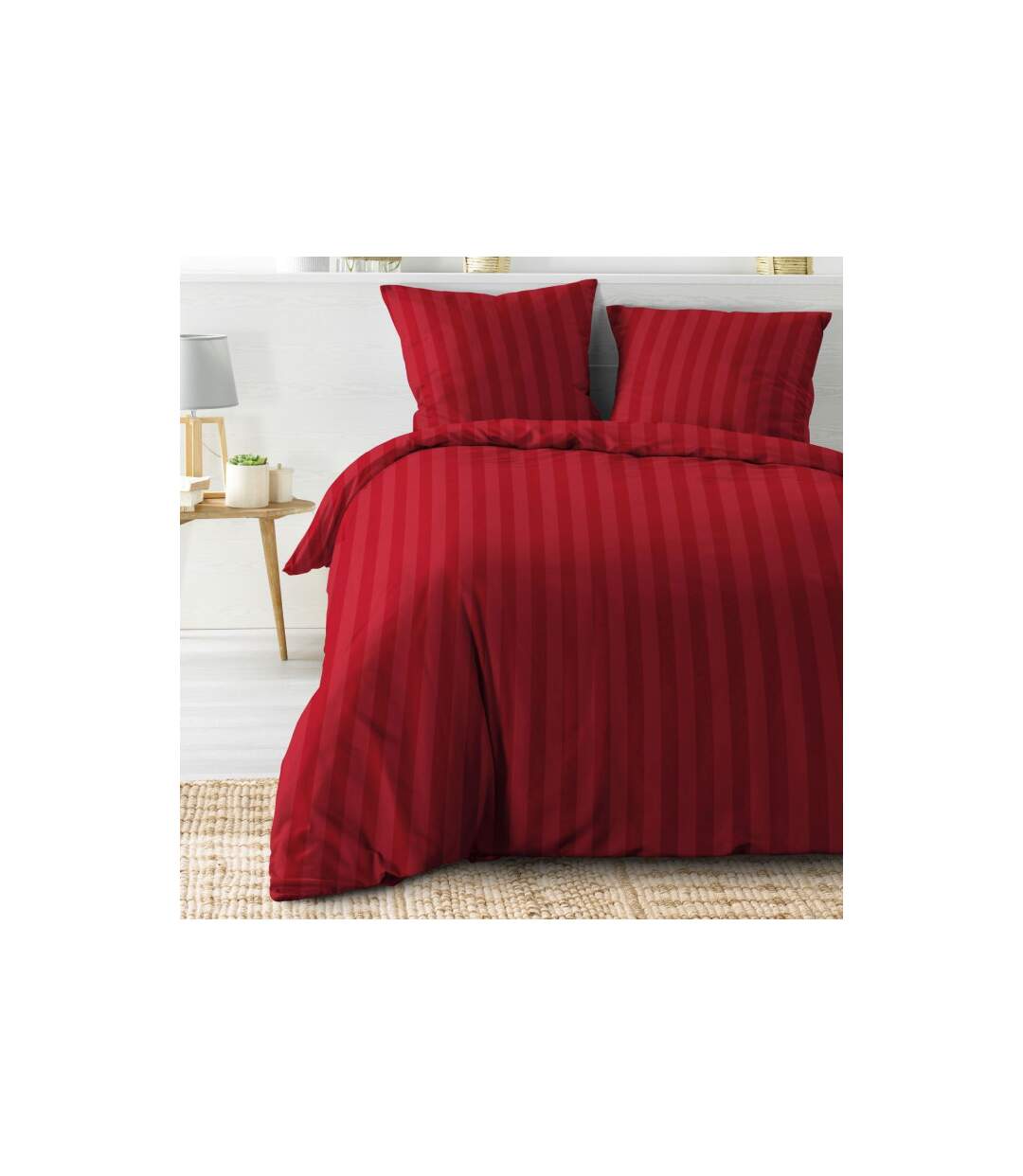 Parure de Lit 3 Pièces Cleo 240x220cm Rouge-1