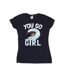 Disney T-shirt en coton Femmes/Ladies Lilo And Stitch You Go Girl (Bleu marine) - UTBI25543-1