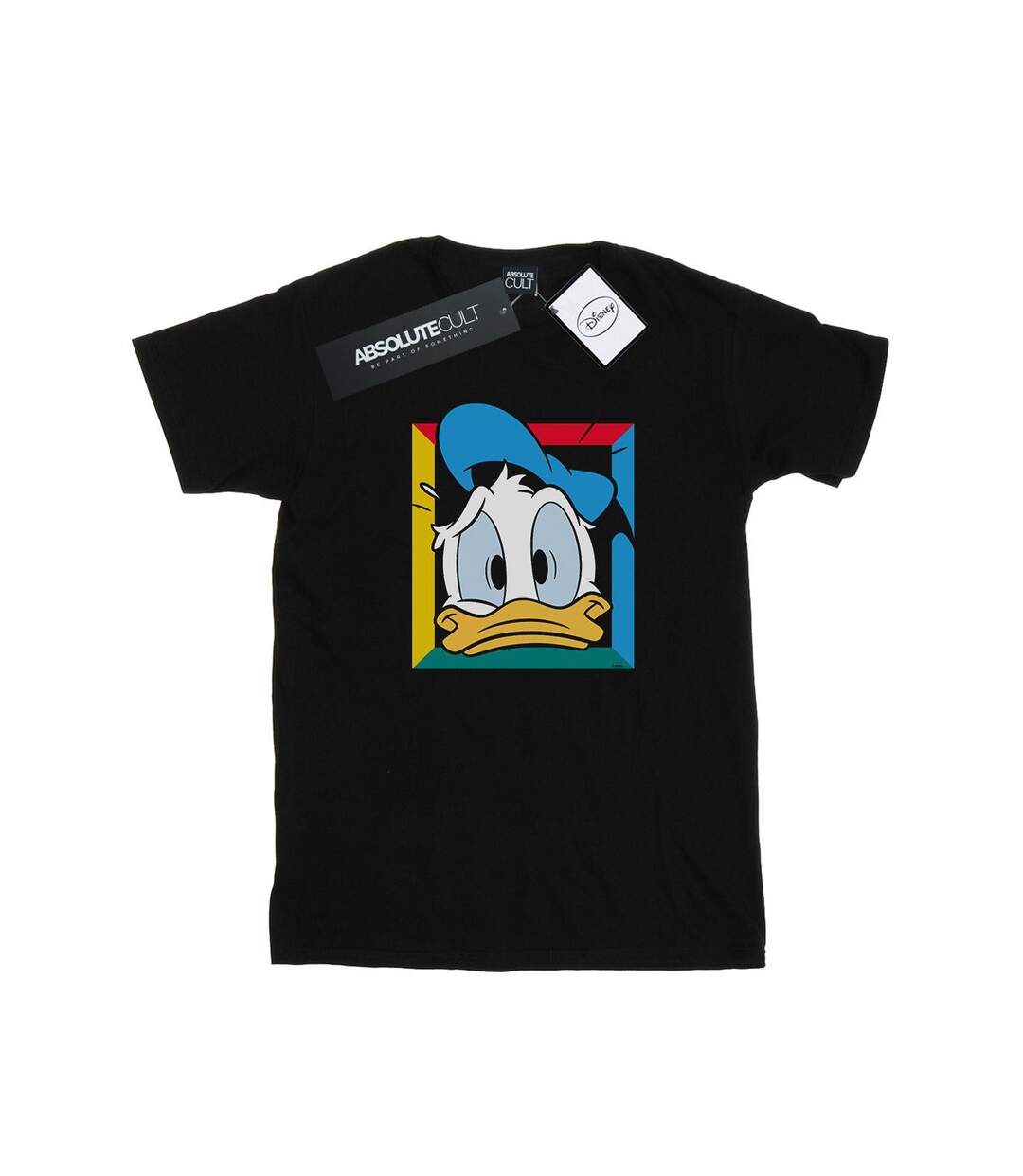 Disney Womens/Ladies Donald Duck Panicked Cotton Boyfriend T-Shirt (Noir) - UTBI37455-1