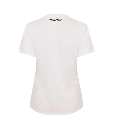 Womens/ladies Padel Printed Sport T-shirt White Head