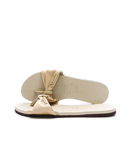 Tongs beige femme havaianas saint tropez sand grey
