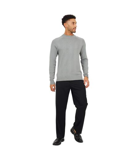 Pull Manches Longues Homme Gris Pâle Chiné Brave Soul