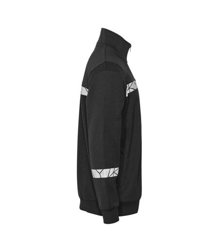 Mens Progression Hi-vis Full Zip Sweatshirt Black Projob