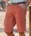 Men's Red Microcanvas Shorts  