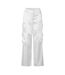 Womens/ladies Ow Wide Leg Cargo Trousers Coconut Milk Off White-2