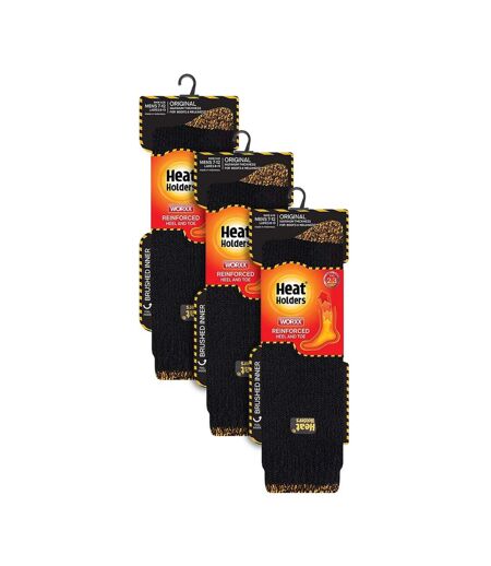 3 Pack Mens Heavy Duty Knee High Work Socks, Long Thermal Boot Socks