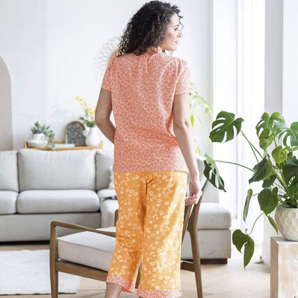 Pantalon de pyjama 7/8eme abricot