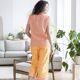 Pantalon de pyjama 7/8eme abricot-8