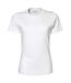 T-shirt À Manches Courtes 100% Coton Femme Blanc Tee Jays-1