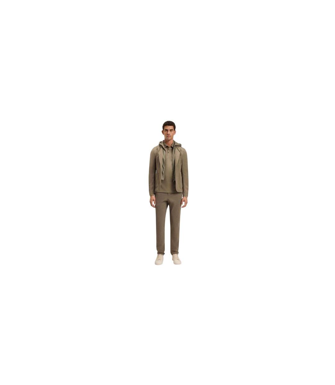 Polo Manches Longues Pado Homme Marron Boss-1