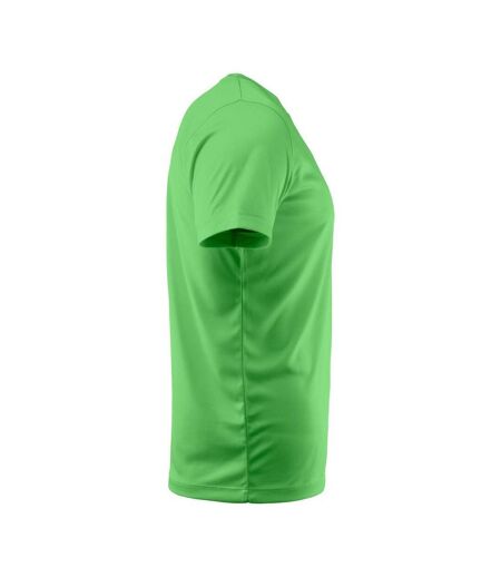 Mens Run Active T-shirt Lime Printer RED