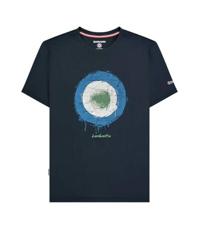 T-shirt Motif/style Logo À La Bombe Homme Bleu Marine Lambretta