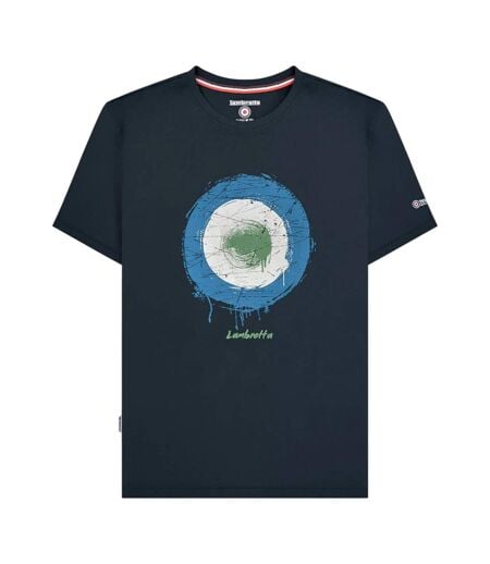 T-shirt Motif/style Logo À La Bombe Homme Bleu Marine Lambretta