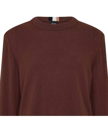 Pull Ecaio-p Homme Marron Foncé Boss