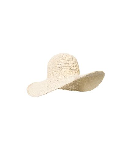 Womens/ladies straw wide brim sun hat beige Mountain Warehouse