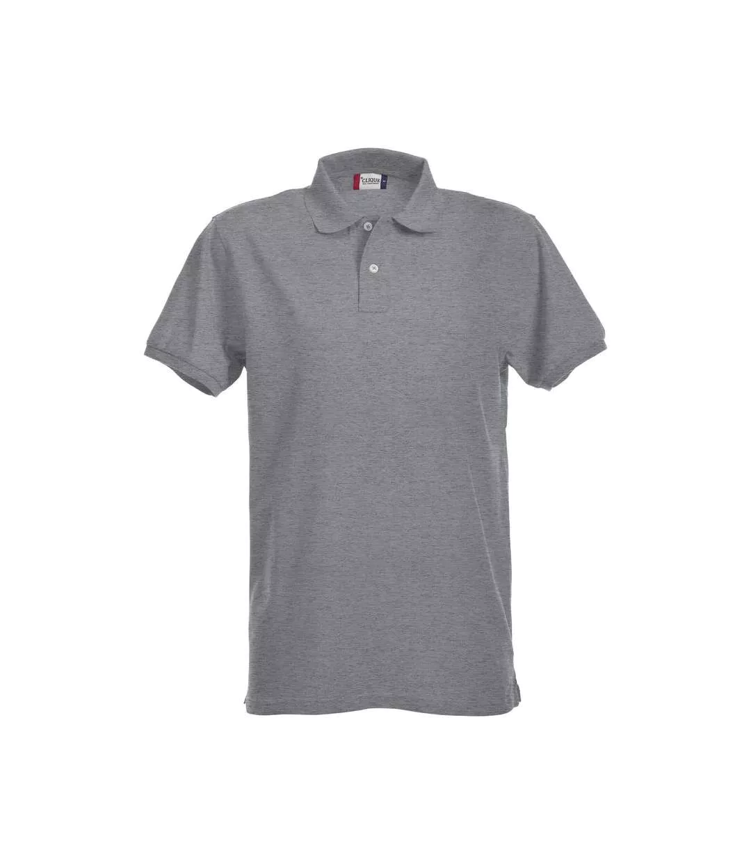 Polo Premium Homme Gris Chiné Clique-1