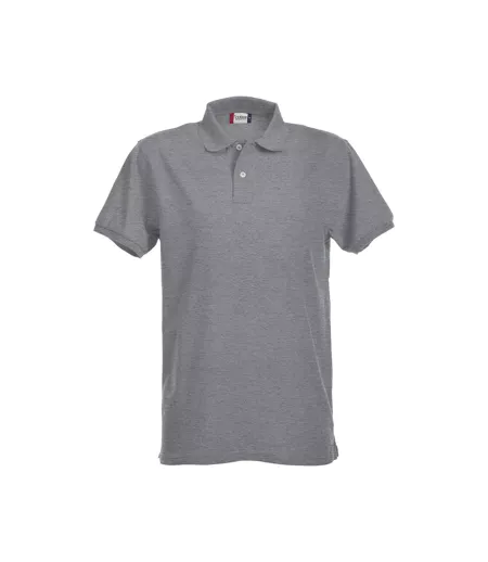 Polo Premium Homme Gris Chiné Clique