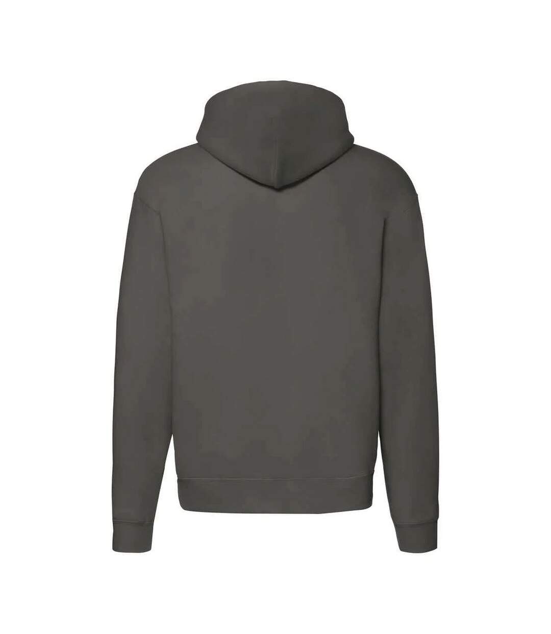 Unisex Adult Premium Full Zip Hoodie Charcoal Fruit Of The Loom-2