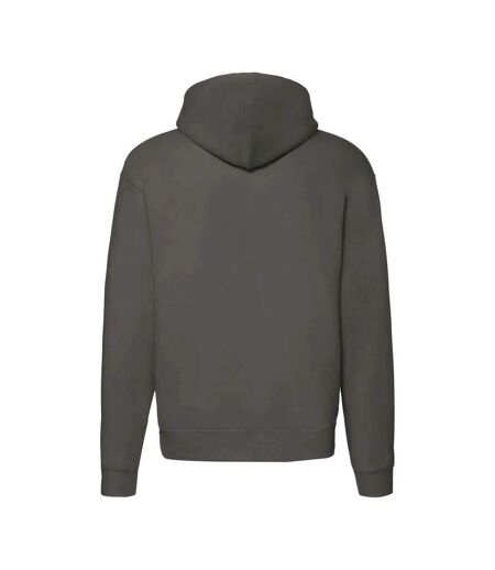 Unisex Adult Premium Full Zip Hoodie Charcoal Fruit Of The Loom