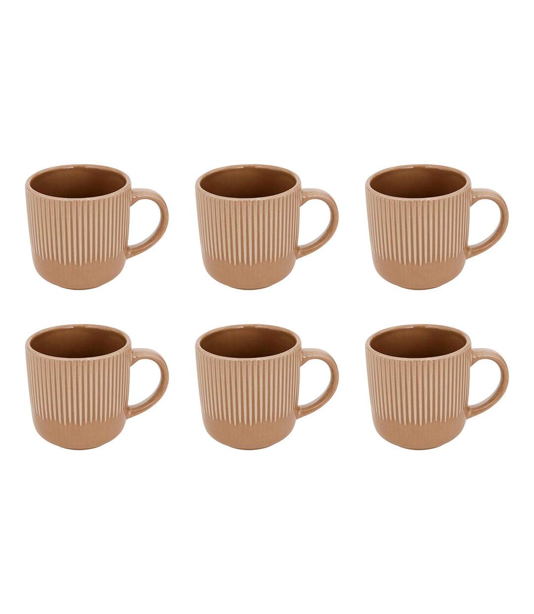 Lot de 6 Mugs en Céramique Chloe 36cl Moka-1