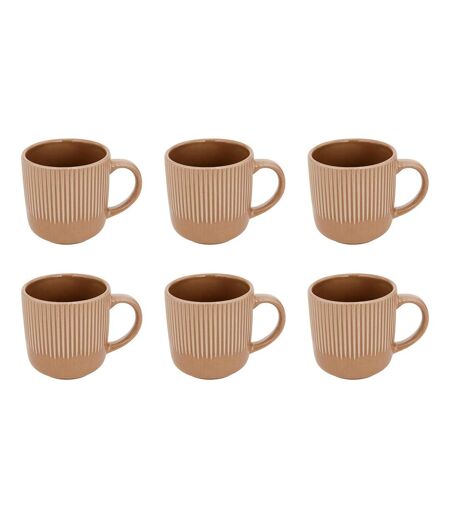 Lot de 6 Mugs en Céramique Chloe 36cl Moka