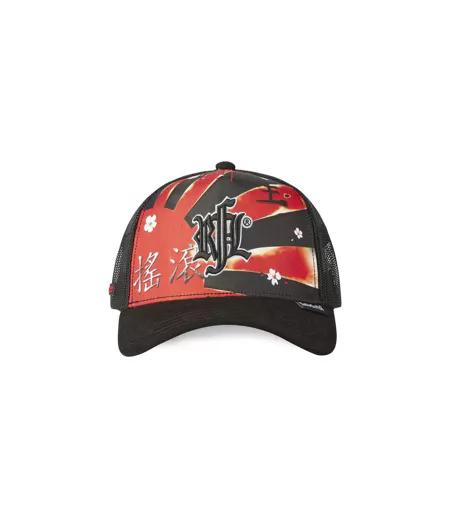 Casquette trucker imprimée avec filet Japanese Rock Rock'n Free Life