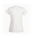 Fruit Of The Loom Ladies Lady-Fit Valueweight V-Neck Short Sleeve T-Shirt (White)