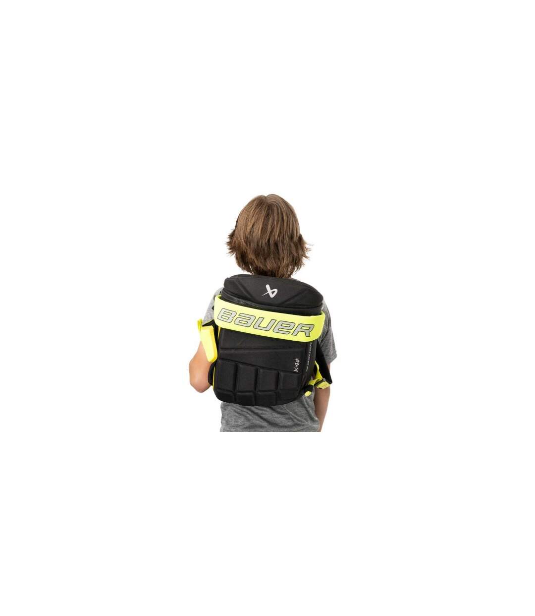 Childrens/kids Glove Hockey Backpack One Size Black Yellow Bauer-1