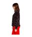 Womens/ladies Lippy Long-sleeved Pyjama Top Black Red Pink PJ Salvage-3