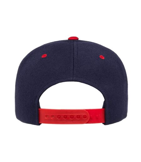 Casquette Ajustable Motif/style Deux Tons Bleu Marine Rouge Flexfit
