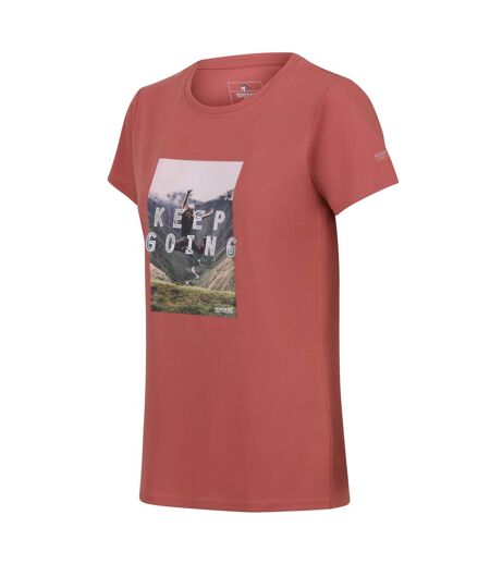 Regatta - T-shirt FINGAL KEEP GOING - Femme (Terre cuite) - UTRG9054