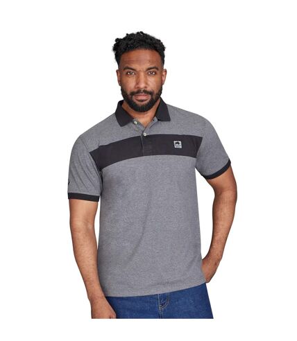 Polo à panneaux contrastés pour hommes charbon de bois Raging Bull