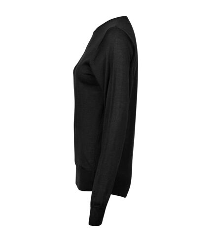 Tee Jays Womens/Ladies Crew Neck Sweatshirt (Black)