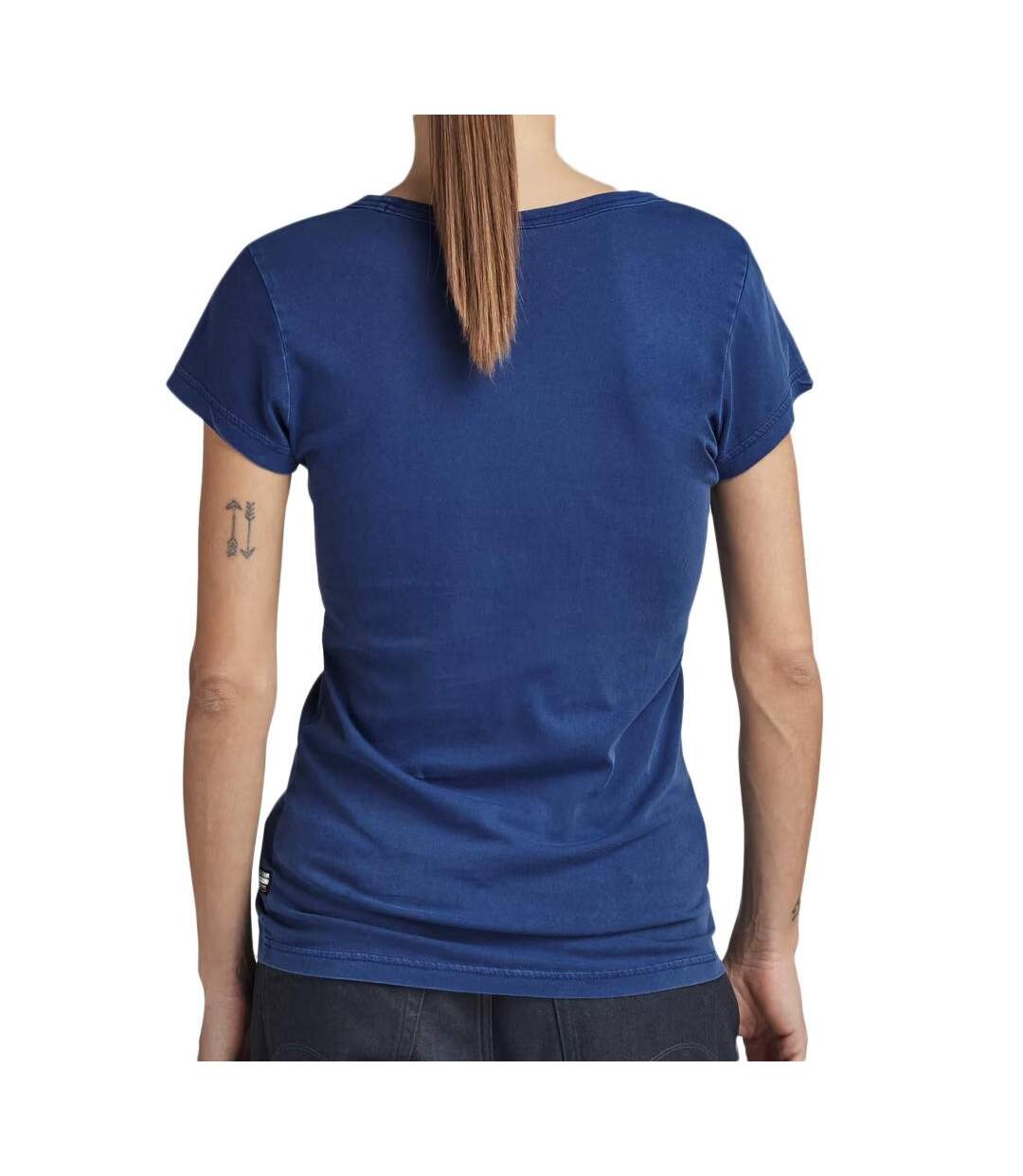 T-shirt bleu roi femme g-star raw eyben d21314-2